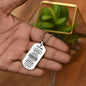 Son - Just do your best I believe in You | Dog tag Necklace from Dad