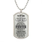 Son - Just Do you Best I believe in You | Dog Tag Necklace from Dad