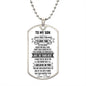 Son - Just do your best I believe in You | Dog tag Necklace from Dad