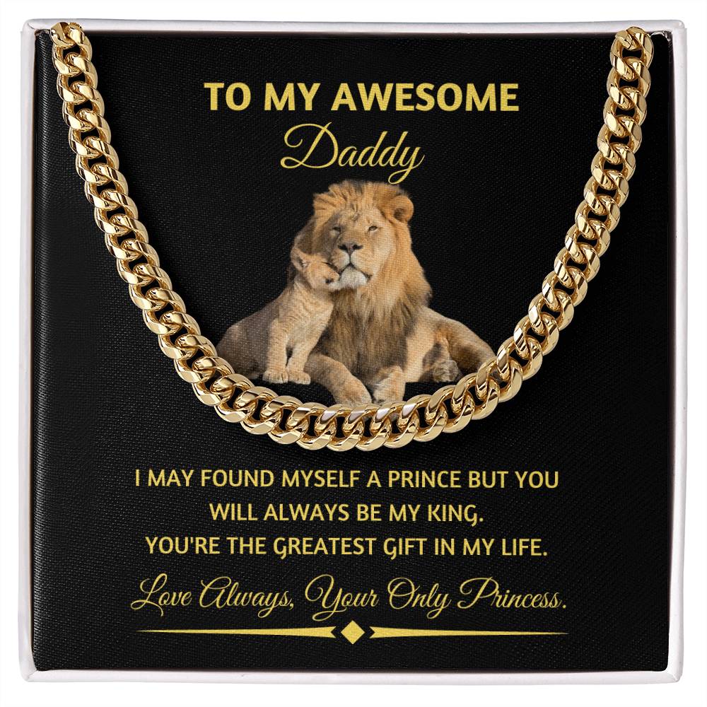 Cuban Chain Necklace With Gift Cards | Perfect Gift for Daddy