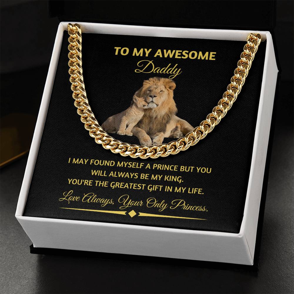 Cuban Chain Necklace With Gift Cards | Perfect Gift for Daddy