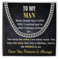 To My Man - You're the World to me |Cuban Link Chain