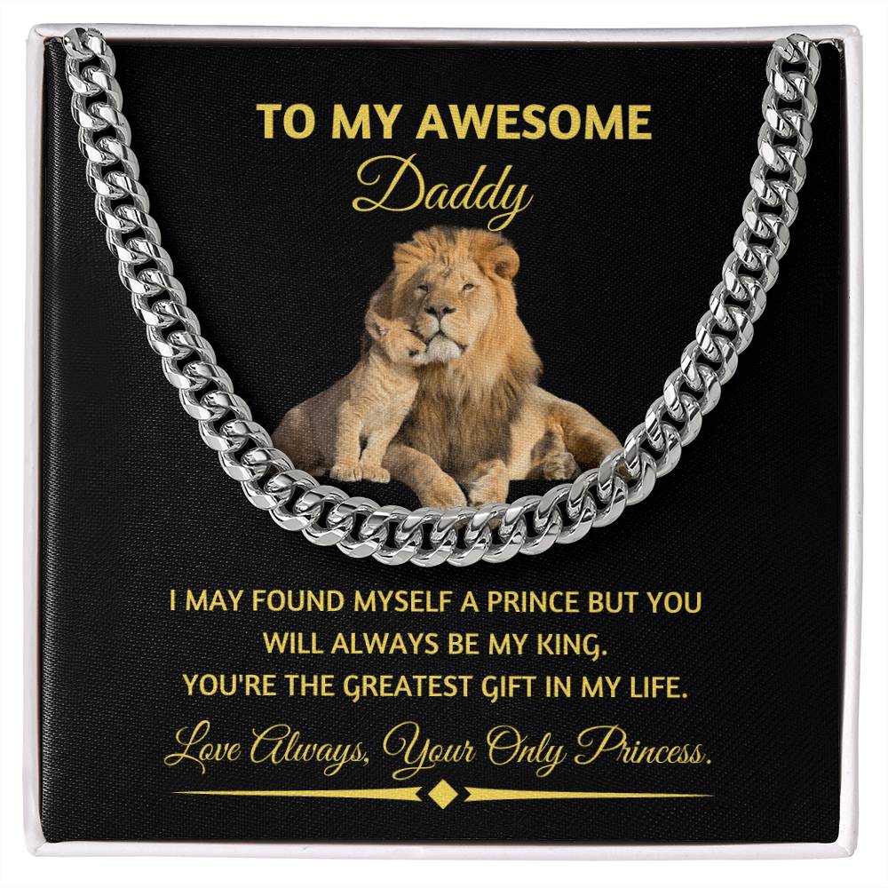Cuban Chain Necklace With Gift Cards | Perfect Gift for Daddy