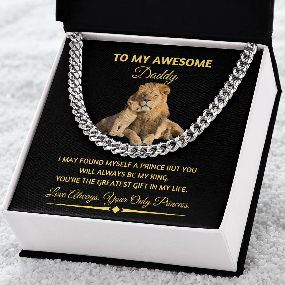 Cuban Chain Necklace With Gift Cards | Perfect Gift for Daddy