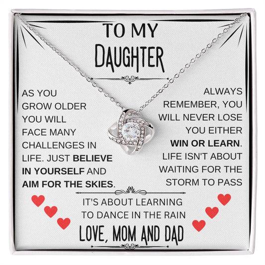 Daughter : You will never Lose, You either Win or Learn | Encouraging Gift for Her