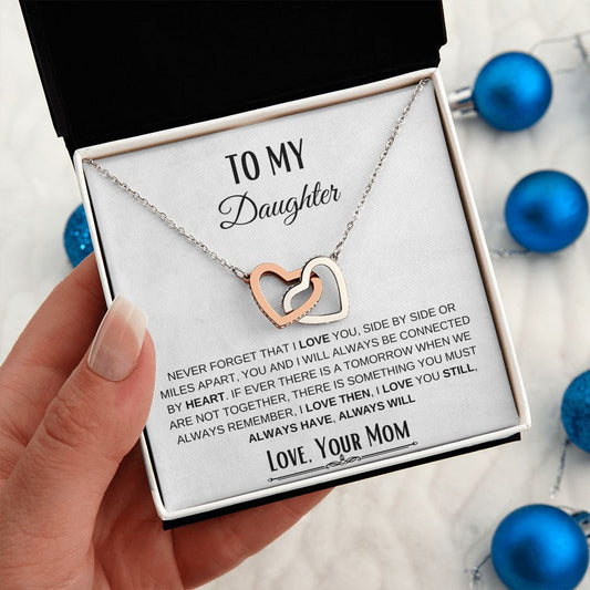 Interlocking Heart Necklace | Perfect gift for daughter from Mom