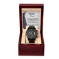Father's Day Gift to Dad | Black Chronograph Watch with MC