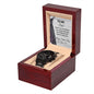 Father's Day Gift to Dad | Black Chronograph Watch with MC
