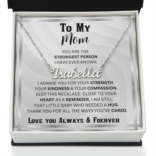 Mom - Custom Name Necklace | Surprise her with this amazing Gift