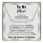 Mom - Name Necklace + Heart Character with Message Card | Surprise her with this amazing gift.