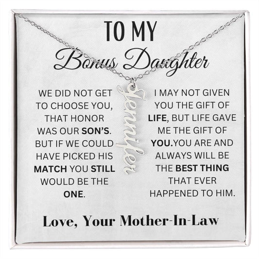 Bonus Daughter - You are the Best thing Ever Happened to Him | Perfect Gift for your In-Laws