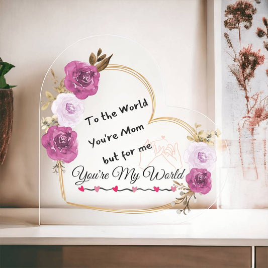 Mom - Acrylic Heart | Make her Cry with this Perfect Gift