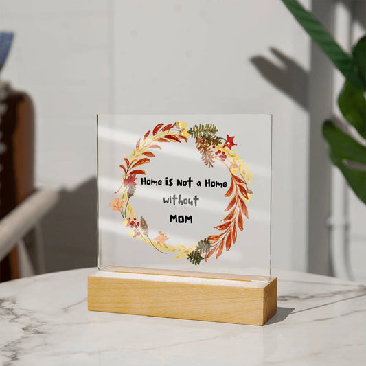 Mom - Acrylic Square with Led Base | Perfect Gift for Mom