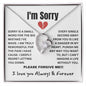I'm sorry Necklace - Available in 18K Yellow Finish & 14K White Gold Finish