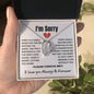 I'm sorry Necklace - Available in 18K Yellow Finish & 14K White Gold Finish