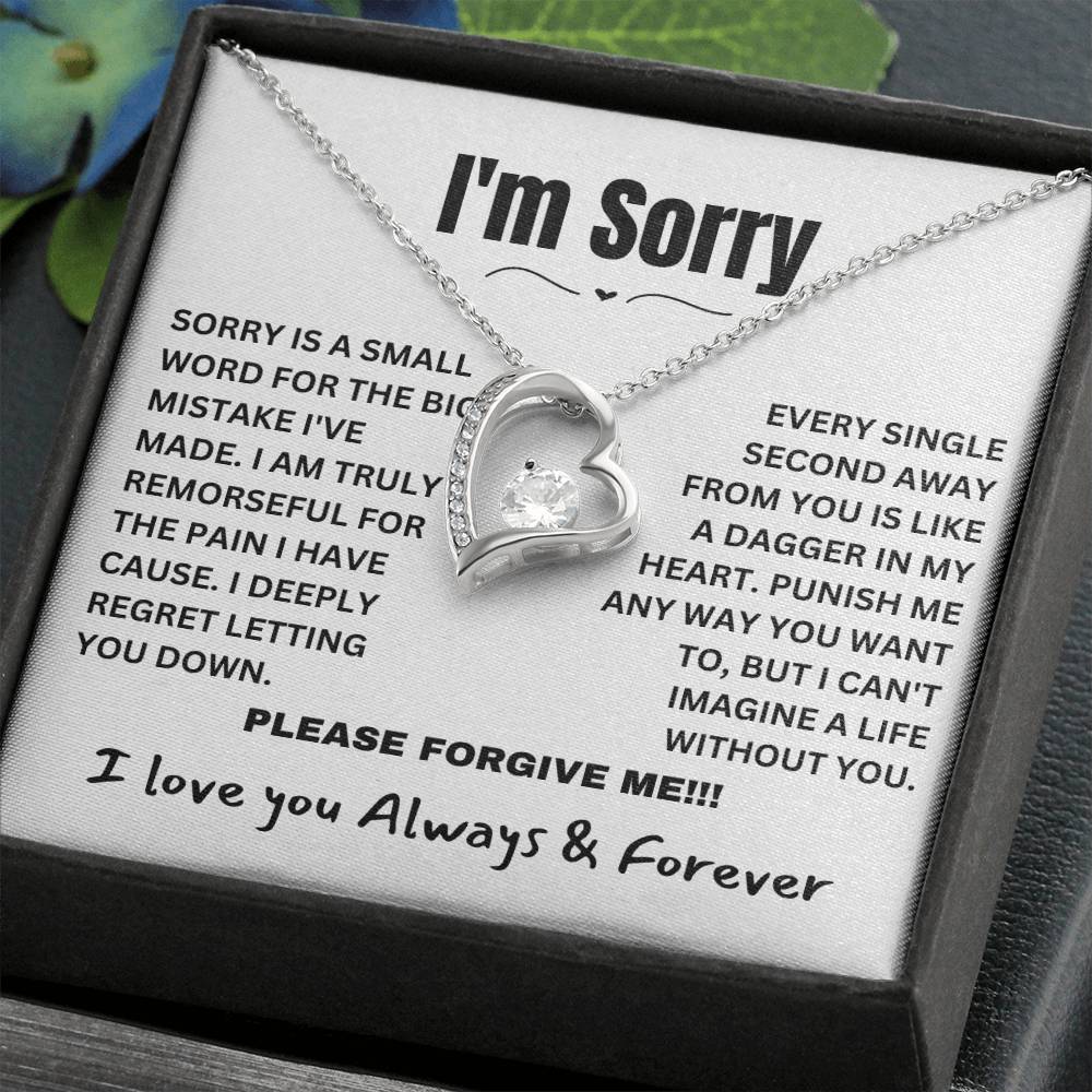 Personalized Forever I'm Sorry necklace for wife girlfriend best frien –  Simple Unique Accessories