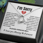 I'm Sorry - Perfect Gift when you messed up | 14K White Gold Finished Necklace