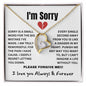 I'm sorry Necklace - Available in 18K Yellow Finish & 14K White Gold Finish