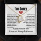 I'm sorry Necklace - Available in 18K Yellow Finish & 14K White Gold Finish